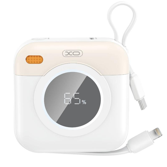 Batteria Esterna XO Design PR258, 10000mAh, 20W, QC + PD, 1 x Lightning - 1 x USB-C, Beige