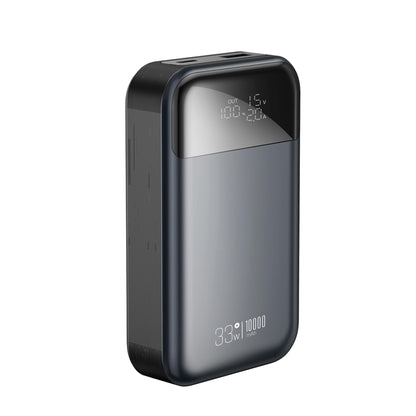 Batteria Esterna XO Design PR232, 10000mAh, 33W, QC + PD, 1 x USB-A - 1 x USB-C, Nera