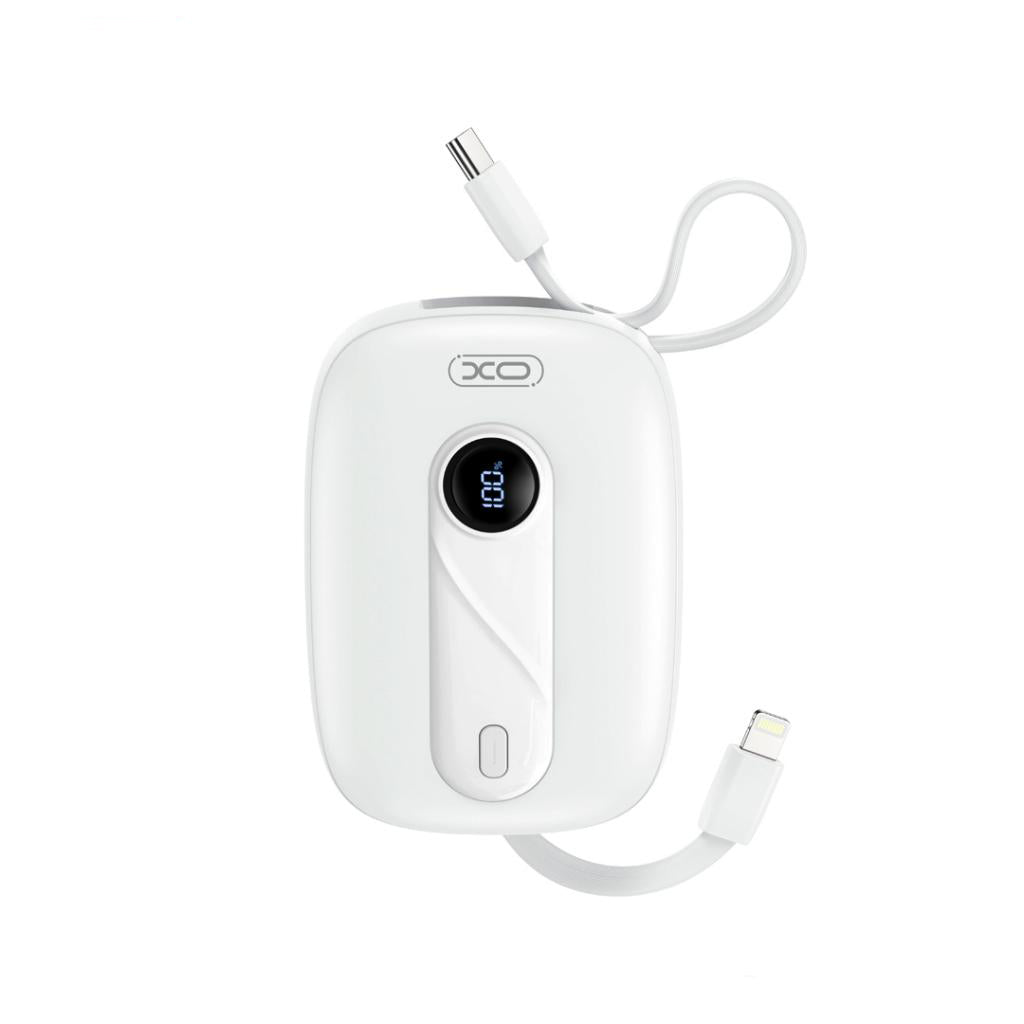 Batteria Esterna XO Design PR246, 10000mAh, 22.5W, PD, 1 x Lightning - 2 x USB-C, Bianca