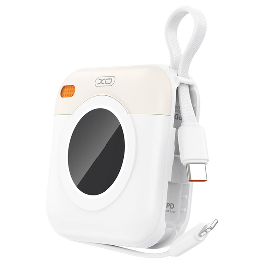 Batteria Esterna XO Design PR258, 10000mAh, 20W, QC + PD, 1 x Lightning - 1 x USB-C, Beige