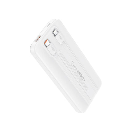 Batteria Esterna XO Design PR248, 10000mAh, 22.5W, QC + PD, 1 x Lightning - 1 x USB-A - 2 x USB-C, Bianca