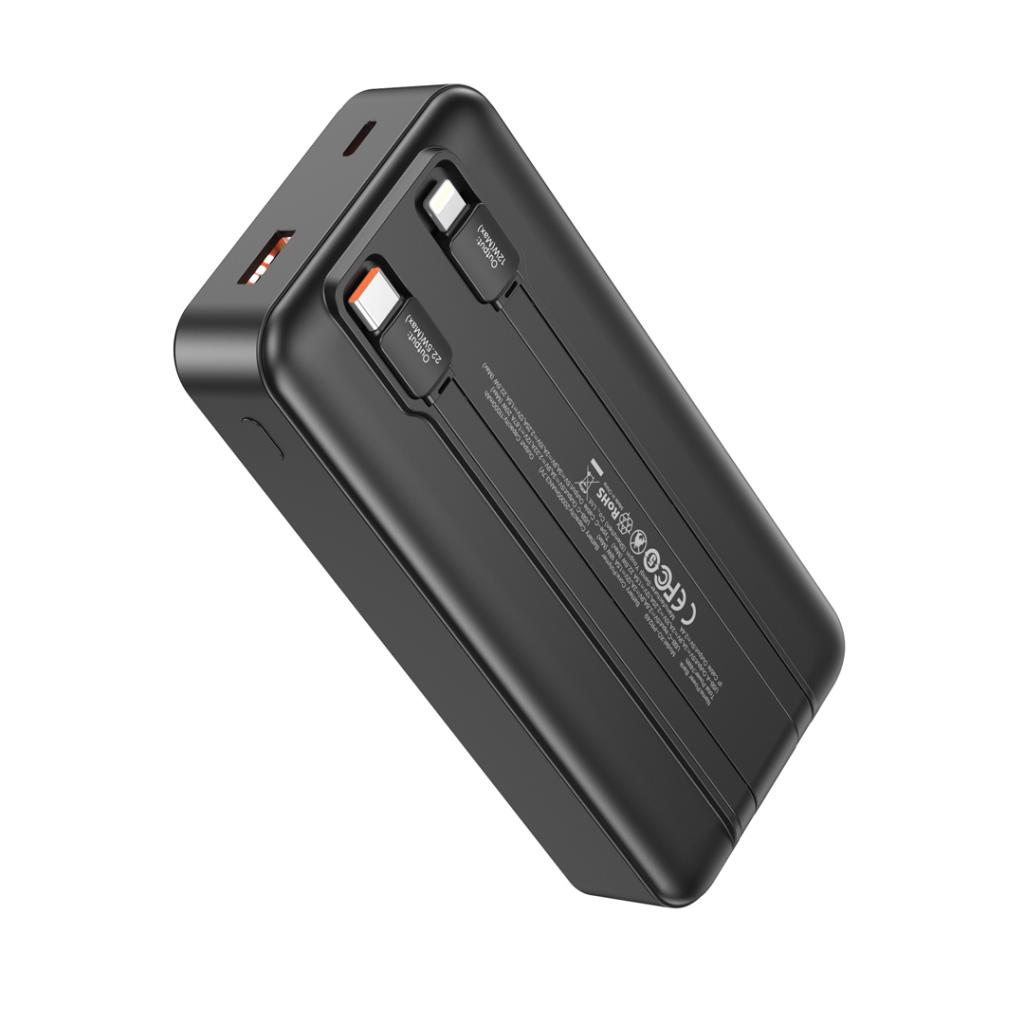 Batteria Esterna XO Design PR249, 20000mAh, 22.5W, QC + PD, 1 x Lightning - 1 x USB-A - 2 x USB-C, Nera