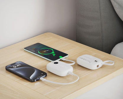 Batteria Esterna XO Design PR246, 10000mAh, 22.5W, PD, 1 x Lightning - 2 x USB-C, Bianca