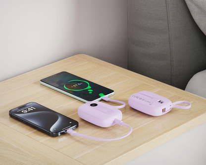 Batteria Esterna XO Design PR246, 10000mAh, 22.5W, PD, 1 x Lightning - 2 x USB-C, Viola