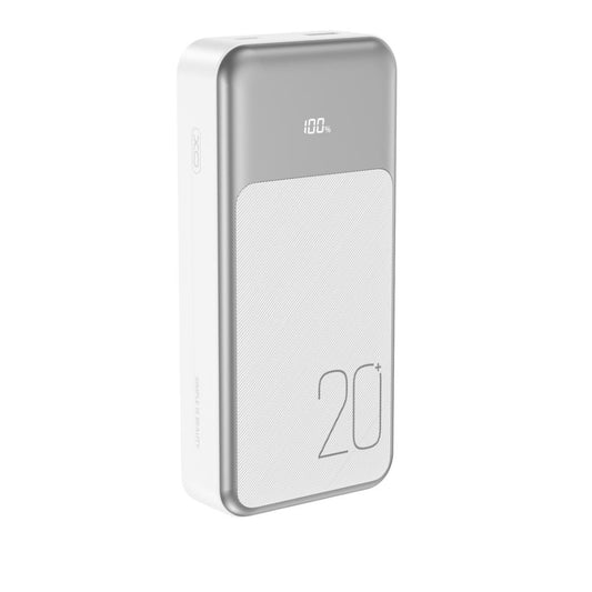 Batteria Esterna XO Design PR249, 20000mAh, 22.5W, QC + PD, 1 x Lightning - 1 x USB-A - 2 x USB-C, Bianca