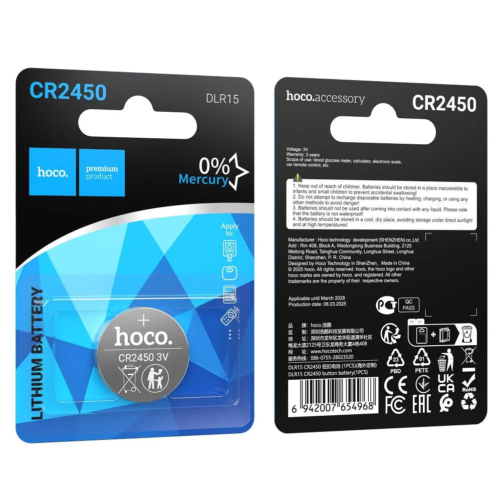 Batteria HOCO DLR15, CR2450