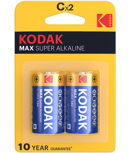 Batteria Kodak Max Alkaline, LR14 Set 2 pezzi