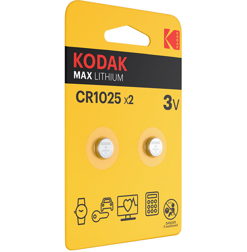 Batteria Kodak Max Lithium, CR2025, Set 2 pezzi