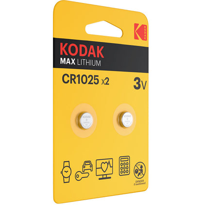 Batteria Kodak Max Lithium, CR2025, Set 2 pezzi
