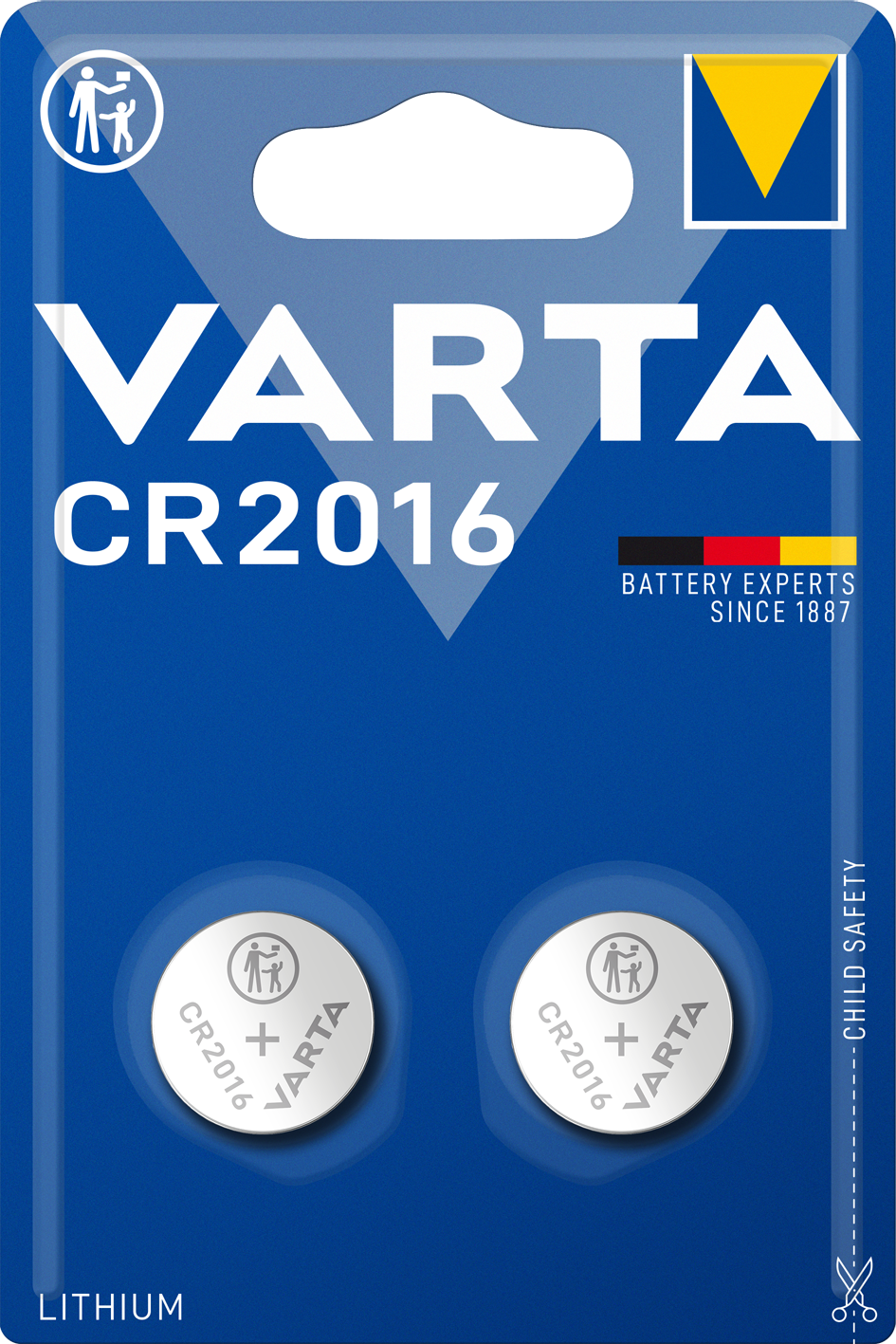 Batterie Varta, CR2016, set 2 pezzi