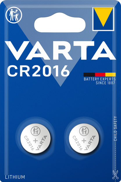 Batterie Varta, CR2016, set 2 pezzi