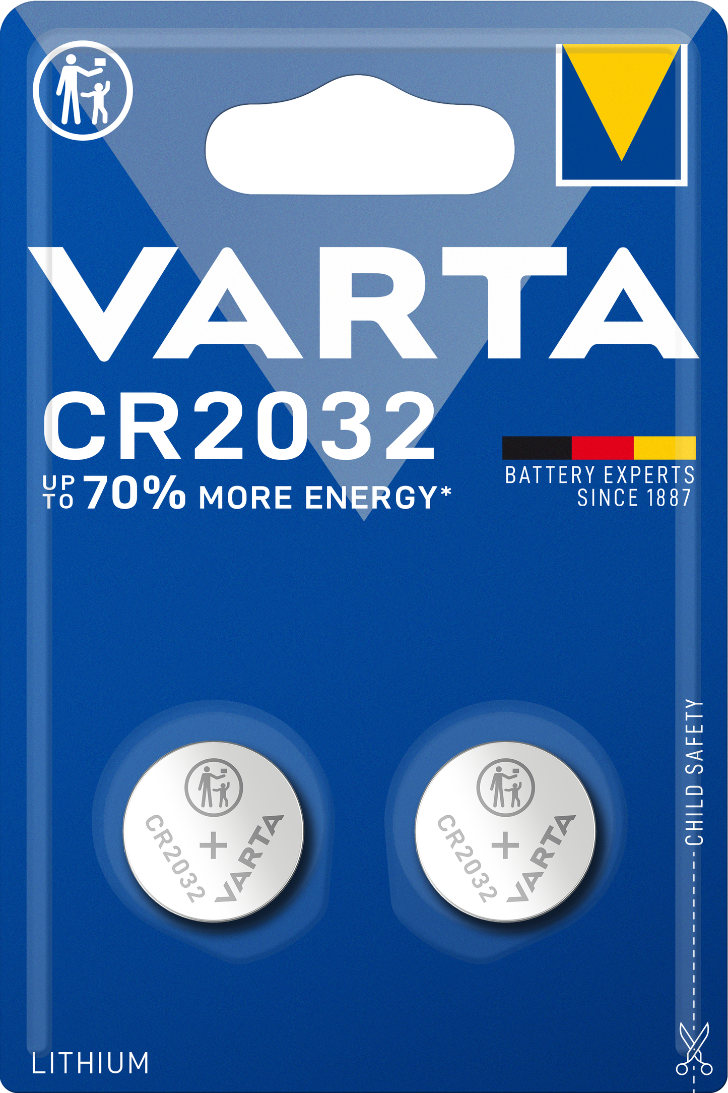 Batterie Varta, CR2032, set 2 pezzi