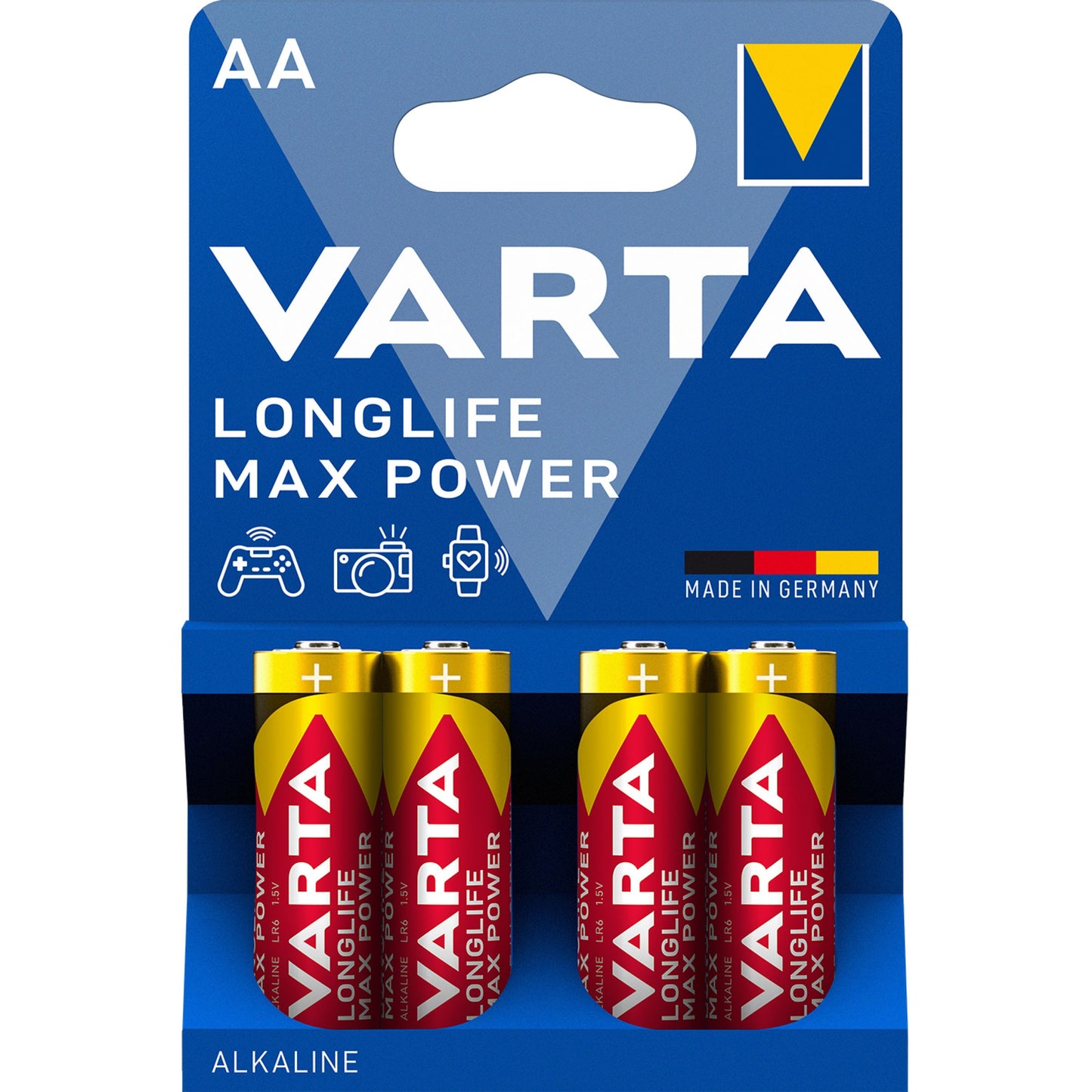 Varta Longlife Max Power 4706, AA / LR6, set di 4 pezzi 04706101404