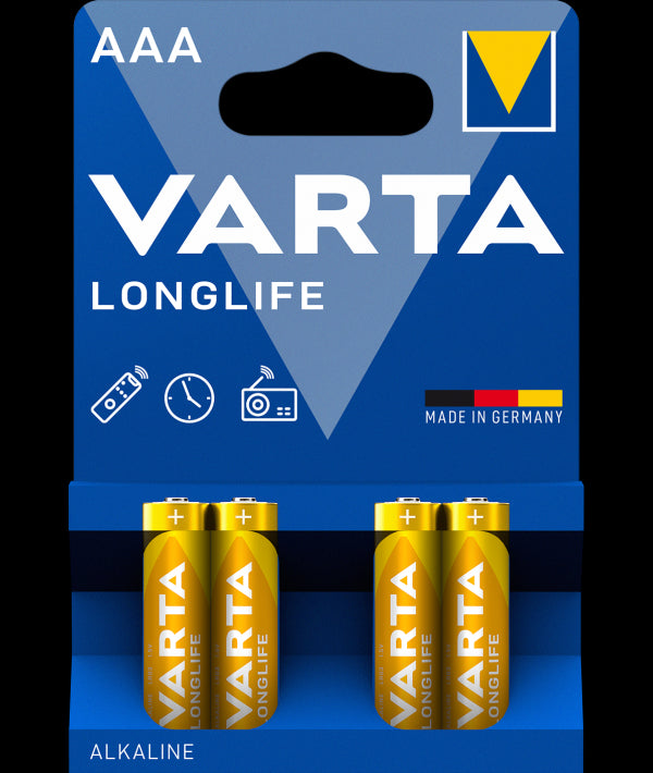 Batterie Varta Longlife 4903, AAA / LR3, Set 4 pezzi