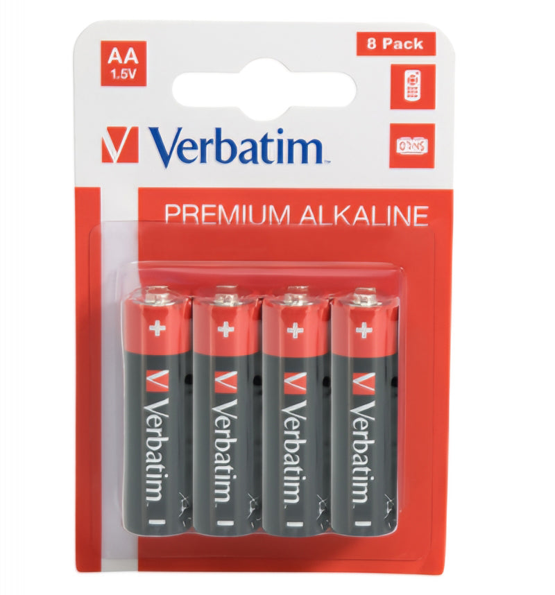 Batteria Verbatim Premium, AA / LR6, Set 8 pezzi 49503