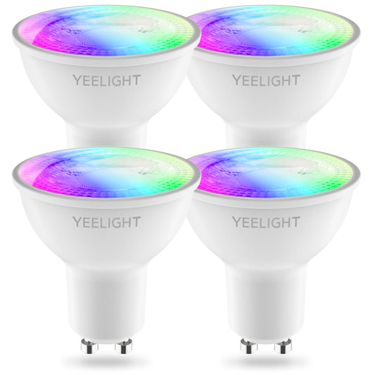Lampadina LED Yeelight W1, Wi-Fi, GU10, 4.5W, 2700K - 6500K, 350lm, Set 4 pezzi, Multicolore YLDP004-A