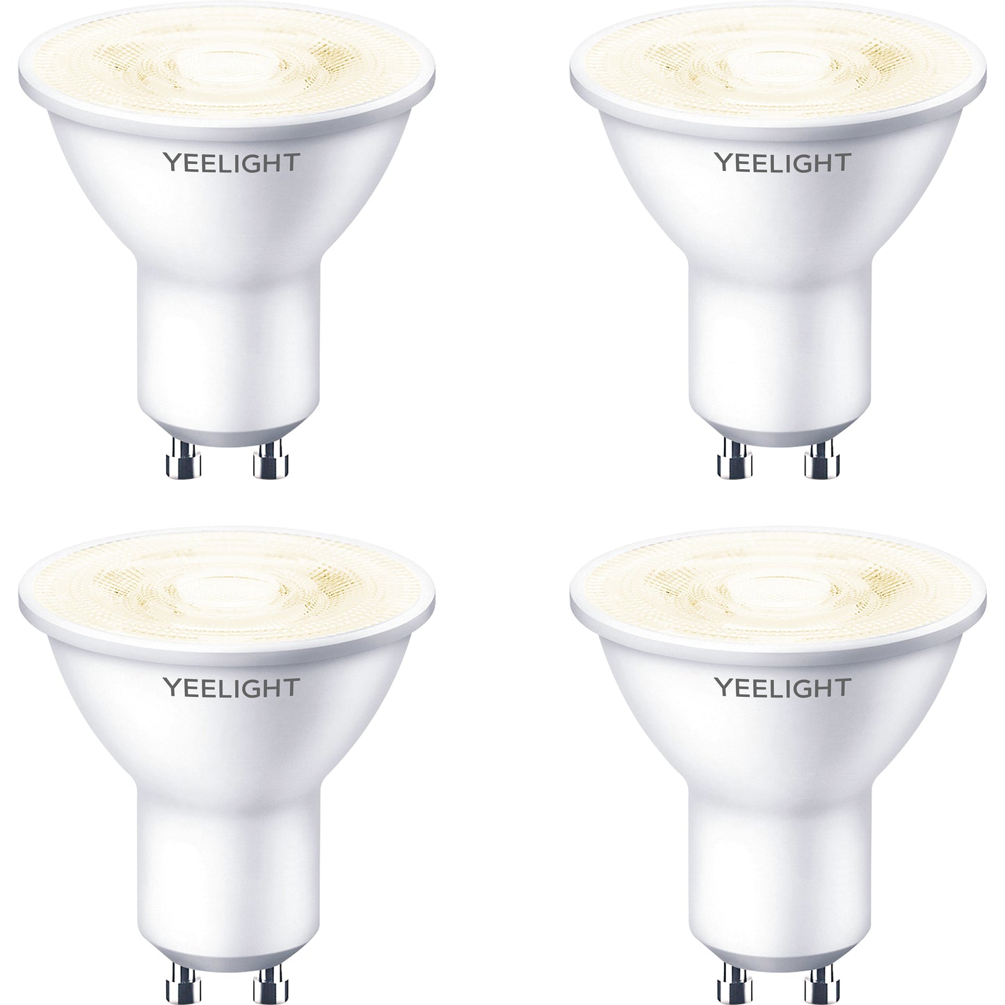 Yeelight W1 Lampadina LED, Wi-Fi, GU10, 4,8W, 2700K, 350lm, Set di 4 pezzi, bianco YLDP004 