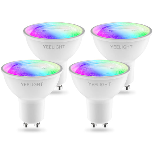 Lampadina LED Yeelight W1, Wi-Fi, GU10, 4.5W, 2700K - 6500K, 350lm, Set 4 pezzi, Multicolore YLDP004-A