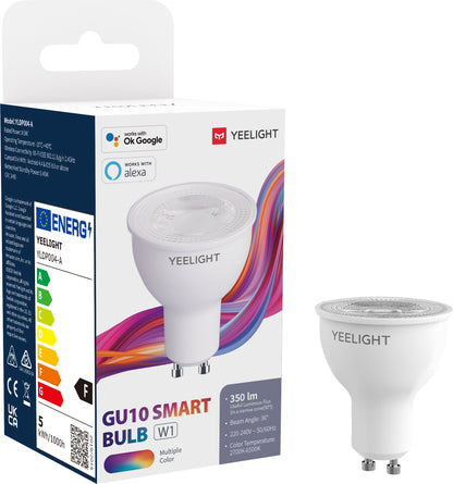 Lampadina LED Yeelight W1, Wi-Fi, GU10, 4.5W, 2700K - 6500K, 350lm, Multicolore YLDP004-A