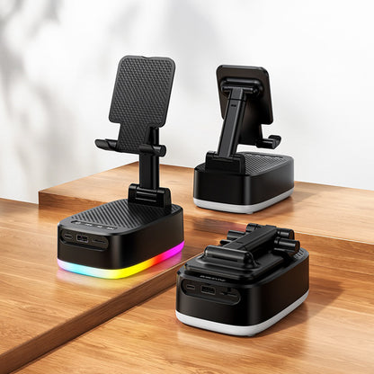 Cassa Bluetooth Borofone BR200 Marea 2in1, 5W, TWS, RGB, Nera