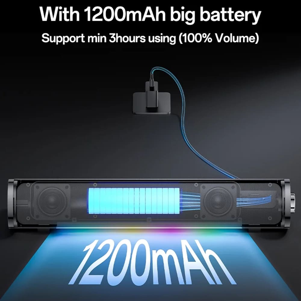 Cassa Bluetooth Yesido YSW27, 10W, RGB, Nera