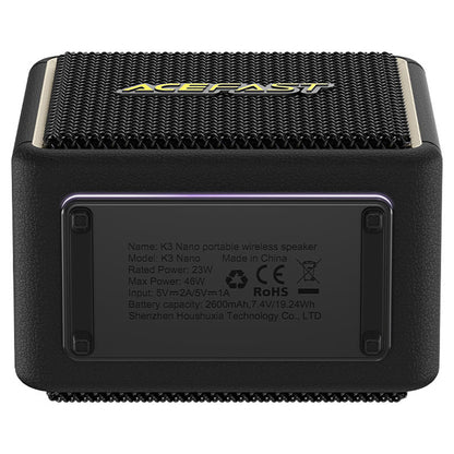 Cassa Portatile Bluetooth Acefast K3 Nano, 1 x 30W - 1 x 16W, RGB, Impermeabile, Nera