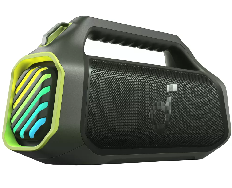 Cassa Portatile Bluetooth Anker SoundCore Boom 2 Plus Nuova Versione, 140W, TWS, RGB, Impermeabile, Verde A3134062