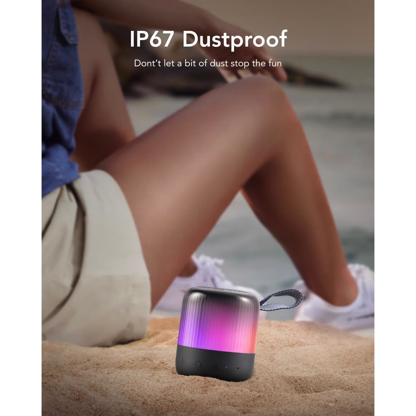 Altoparlante Bluetooth portatile Anker SoundCore Glow Mini, 8W, RGB, impermeabile, nero A3136G11 