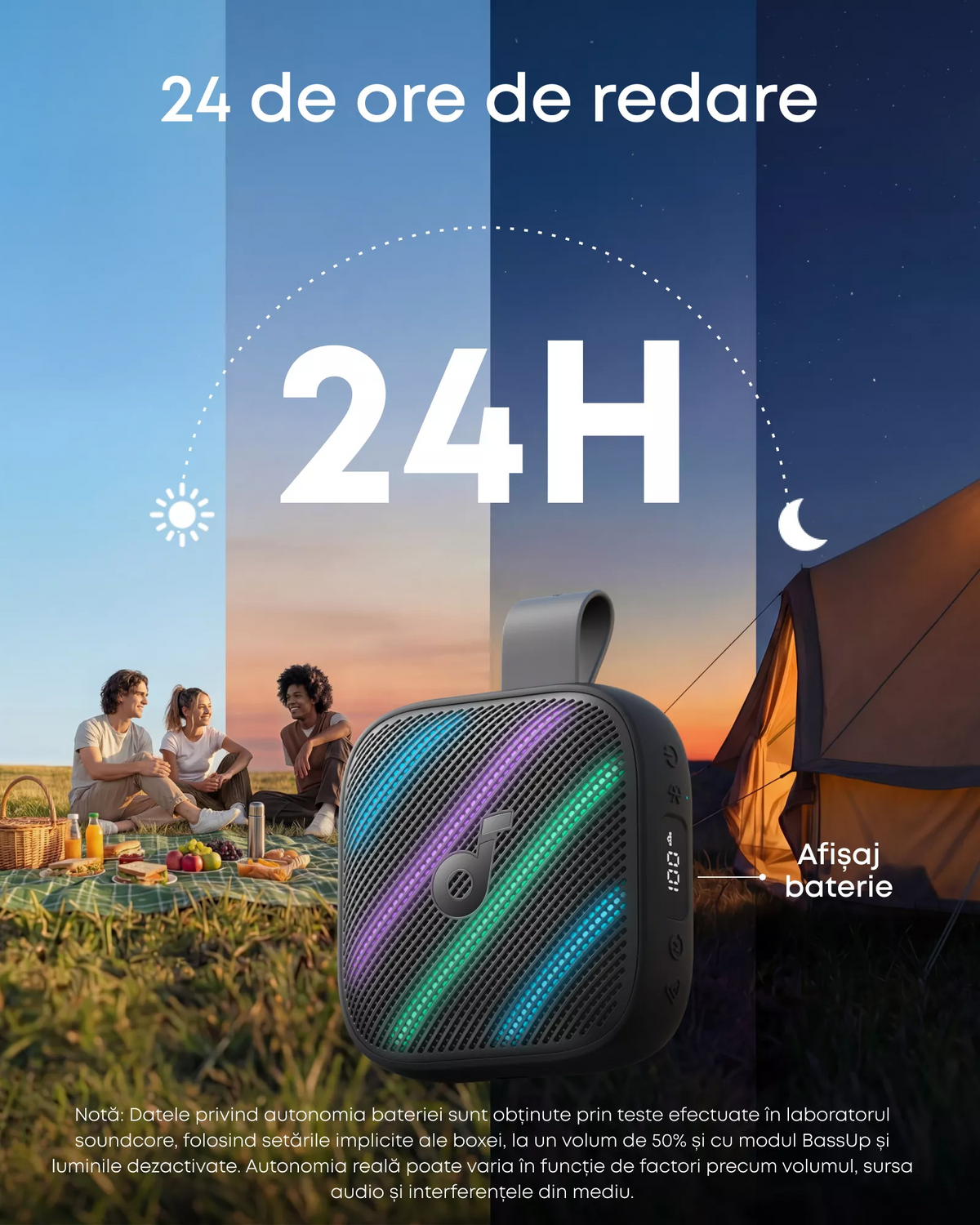 Altoparlante Portatile Bluetooth Anker SoundCore Boom Go 3i, 15W, TWS, RGB, Impermeabile, Nero D5103010