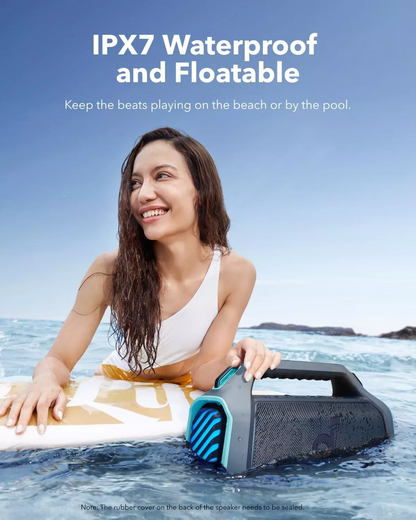Cassa Portatile Bluetooth Anker SoundCore Boom 2 Plus Nuova Versione, 140W, TWS, RGB, Impermeabile, Blu A3134032