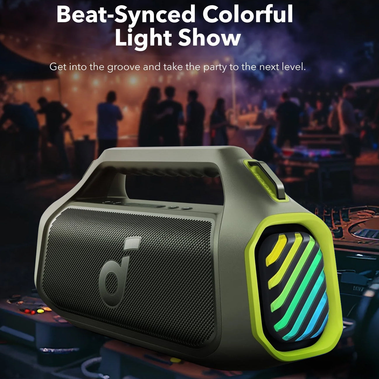 Altoparlante Bluetooth portatile Anker Soundcore Boom 2 Plus, 140W, RGB, impermeabile, verde A3134061 
