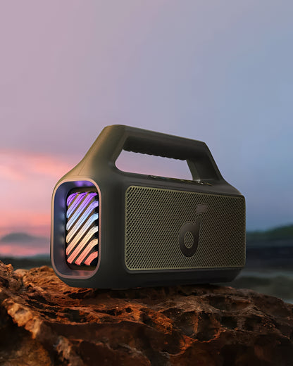 Cassa Portatile Bluetooth Anker SoundCore Boom 2 Nuova Versione, 80W, TWS, RGB, Impermeabile, Verde A3138062