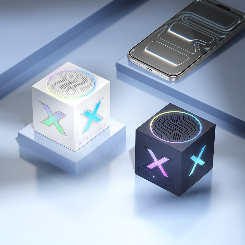 Altoparlante Portatile Bluetooth Borofone BR101 Rubik, 5W, TWS, RGB, Blu