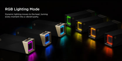 Cassa Portatile Bluetooth Bugani Brief TT, 60W, RGB, Impermeabile, Nero Oro