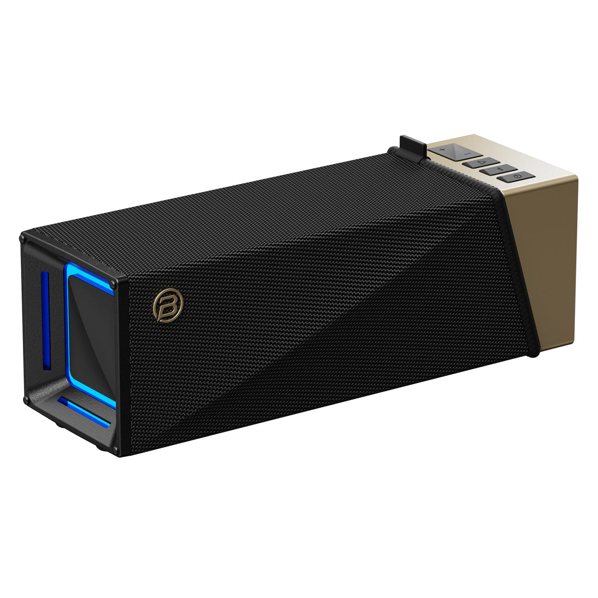 Cassa Portatile Bluetooth Bugani Brief TT, 60W, RGB, Impermeabile, Nero Oro