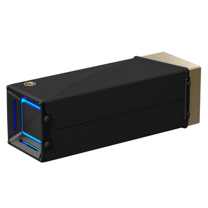 Cassa Portatile Bluetooth Bugani Brief TT, 60W, RGB, Impermeabile, Nero Oro