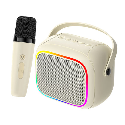HAVIT SK818BT Portable Bluetooth Speaker Karaoke, 5W, RGB, Waterproof, Beige