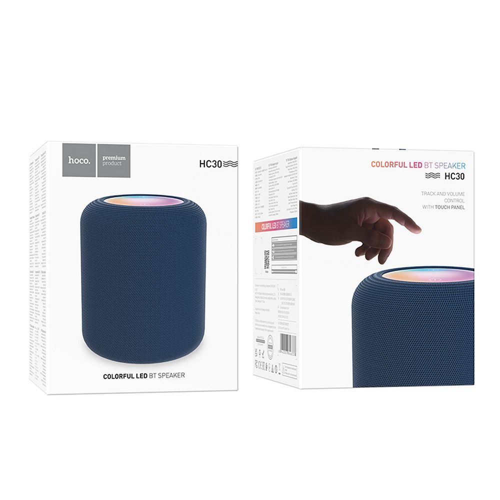 Cassa Portatile Bluetooth HOCO HC30, 5W, TWS, RGB, Blu