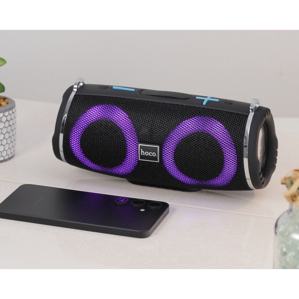 Cassa Portatile Bluetooth HOCO HC12, 10W, RGB, Impermeabile, Nera