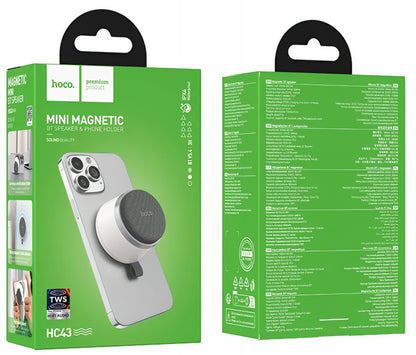 Cassa Portatile Bluetooth HOCO HC43 Mini Magnetica, 8W, TWS, Bianca
