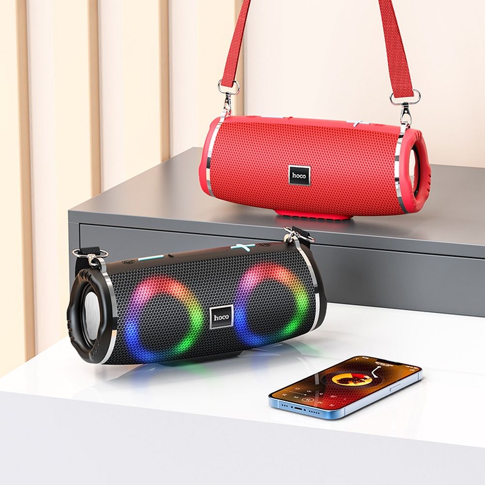 Cassa Portatile Bluetooth HOCO HC12, 10W, RGB, Impermeabile, Nera