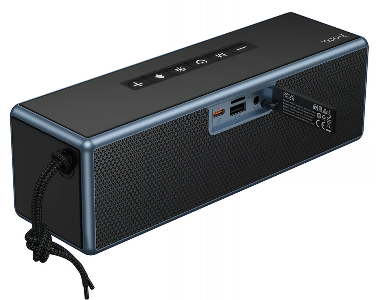 Cassa Portatile Bluetooth HOCO HC40, 2 x 10W, TWS, RGB, Nera
