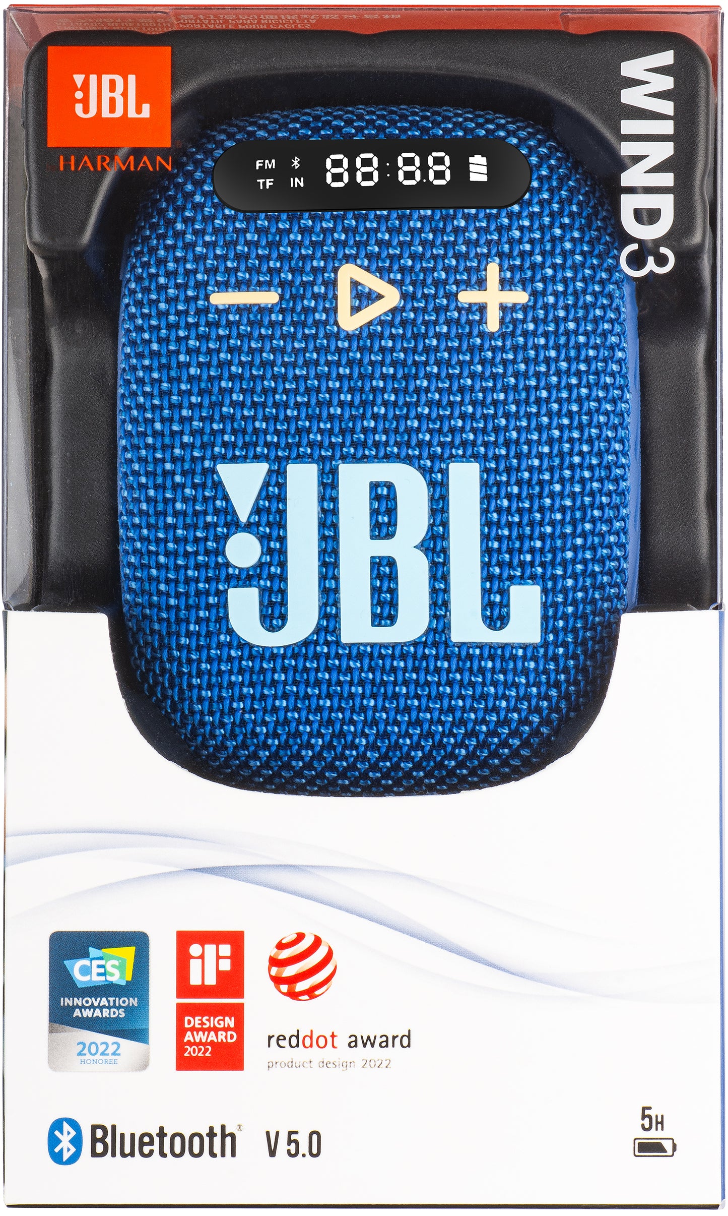 Cassa Portatile Bluetooth JBL Wind 3, 5W, Impermeabile, Blu JBLWIND3BLU