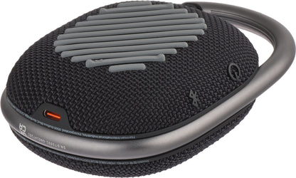 Altoparlante Bluetooth portatile JBL Clip 4, 5W, suono professionale, impermeabile, nero JBLCLIP4BLK