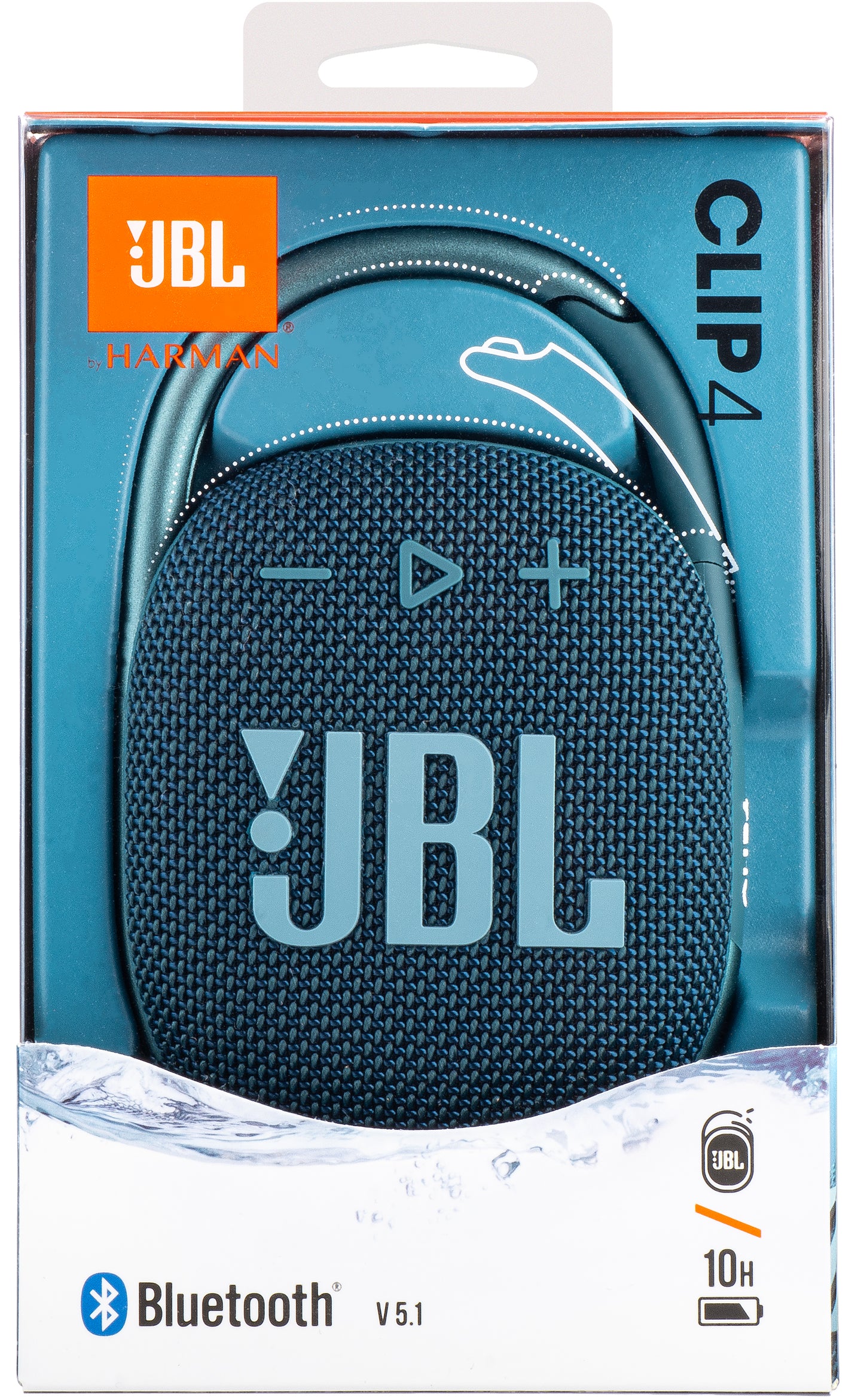 Altoparlante Bluetooth portatile JBL Clip 4, 5W, suono professionale, impermeabile, blu JBLCLIP4BLU