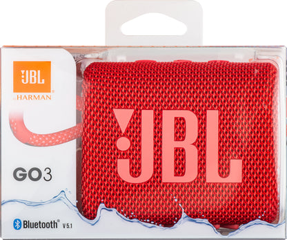 Altoparlante Bluetooth portatile JBL GO 3, 4,2 W, suono professionale, impermeabile, rosa JBLGO3RED