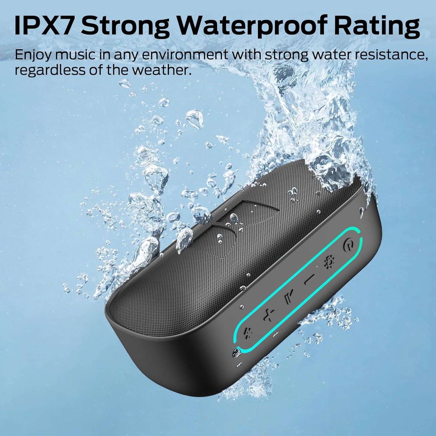 Cassa Portatile Bluetooth Monster S150, 14W, TWS, RGB, Waterproof, Nera