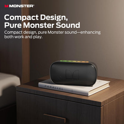 Cassa Portatile Bluetooth Monster S150, 14W, TWS, RGB, Waterproof, Nera