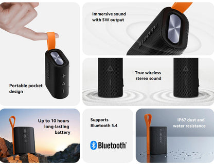 Cassa Portatile Bluetooth Xiaomi Sound Pocket, 5W, Impermeabile, Nera QBH4269GL