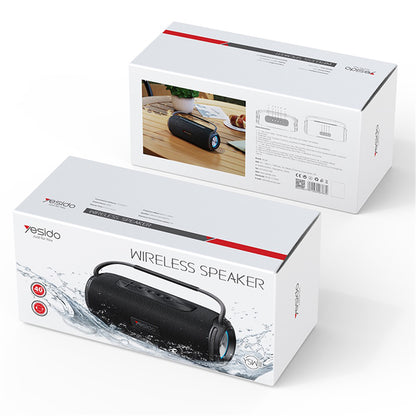 Cassa Portatile Bluetooth Yesido YSW11, 40W, RGB, Impermeabile, Nera